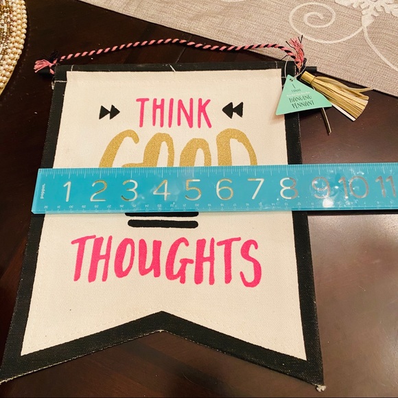 Think Good Thoughts Hanging Pennant Flag - Picture 8 of 8